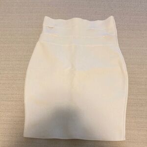 Haute Monde Cream Pencil Skirt